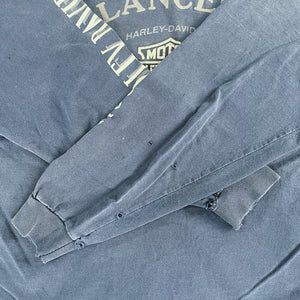 F- Vintage '02 Harley Davidson Mansfield PA Long Sleeve Tee