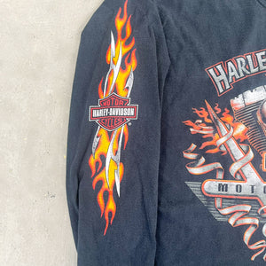 F- Vintage '03 Harley Davidson Quebec Canada Long Sleeve Tee