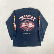 F- Vintage '03 Harley Davidson Quebec Canada Long Sleeve Tee