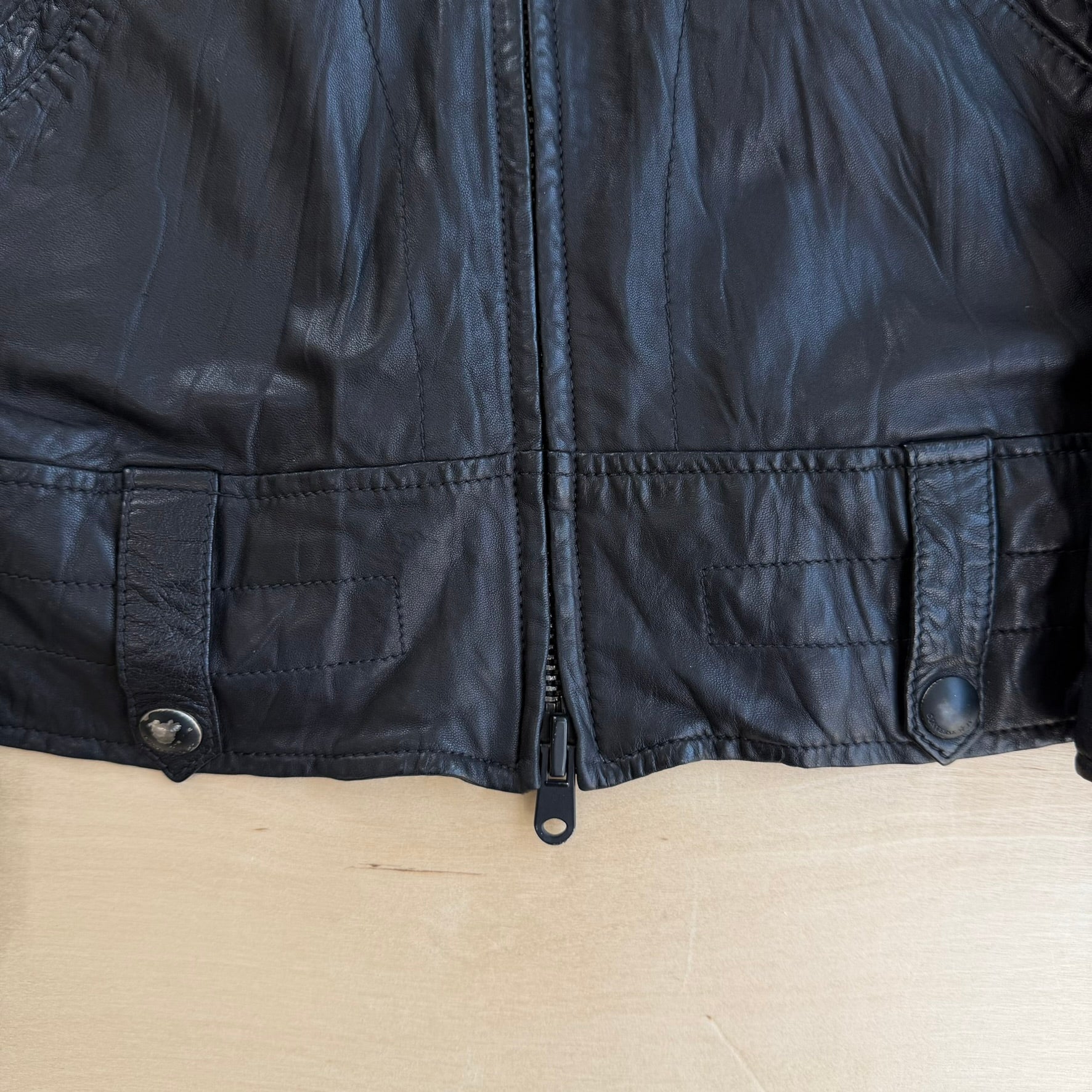 J- Converse x John Varvatos Zip Up Leather Jacket - XL