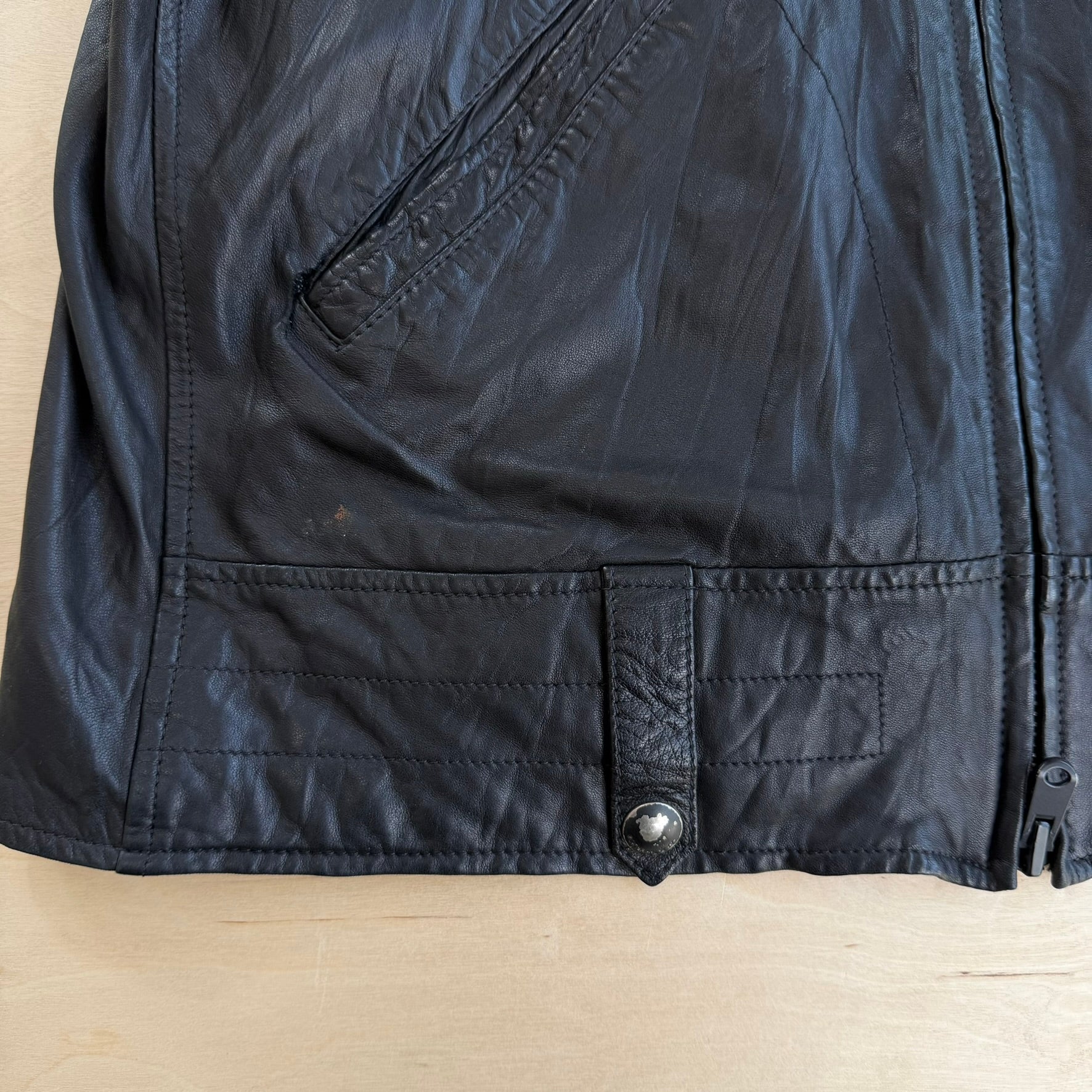 J- Converse x John Varvatos Zip Up Leather Jacket - XL