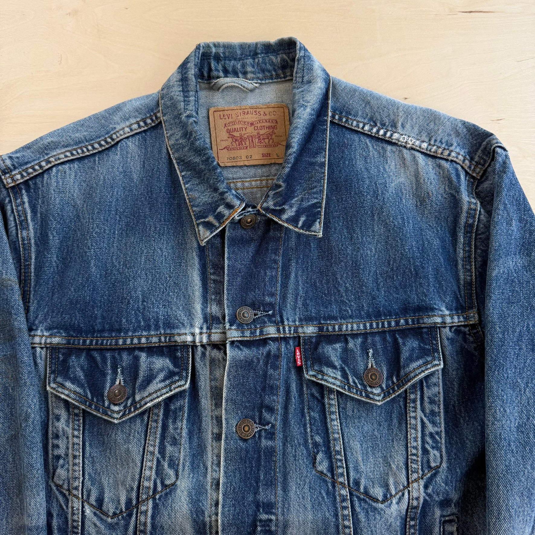 J- Vintage 90s Levi’s 70503 02 Trucker Denim Jacket - L