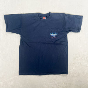 F- Vintage '98 Harley Davidson cafe Las Vegas Pocket Tee