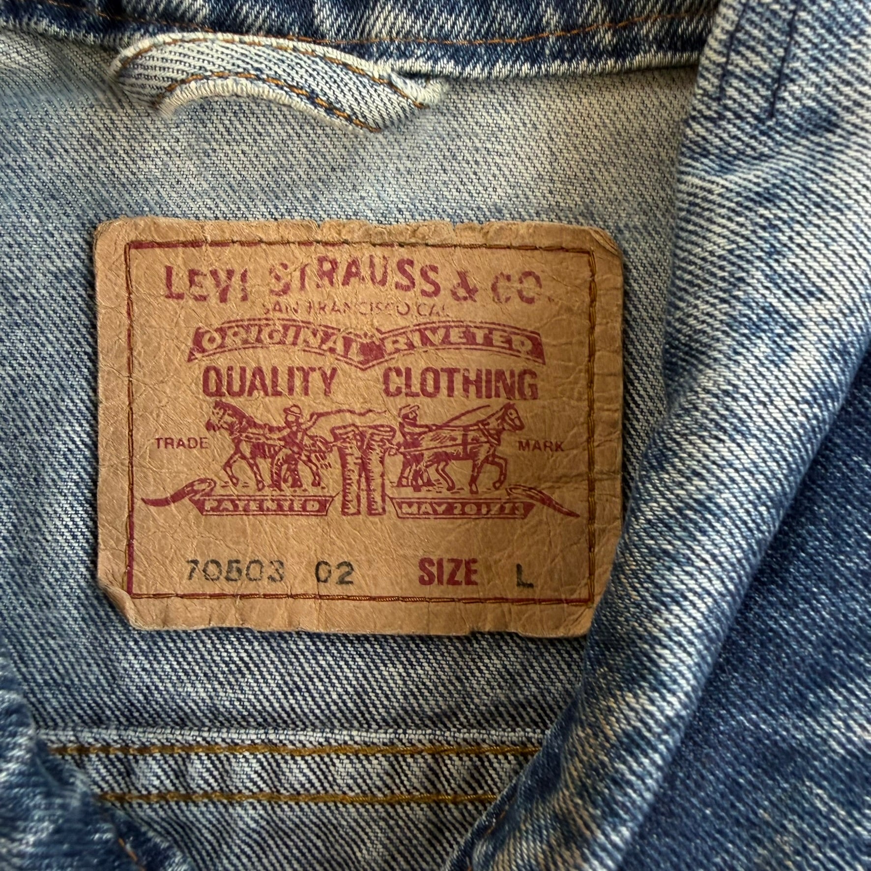J- Vintage 90s Levi’s 70503 02 Trucker Denim Jacket - L