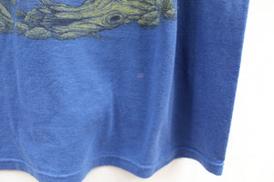 X - Vintage Single Stich Fish In River & Waterfall Jerzees tag Tee