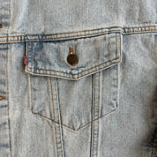 J- Vintage 90s Levi’s 70598 4834 Light Wash Trucker Denim Jacket - XL
