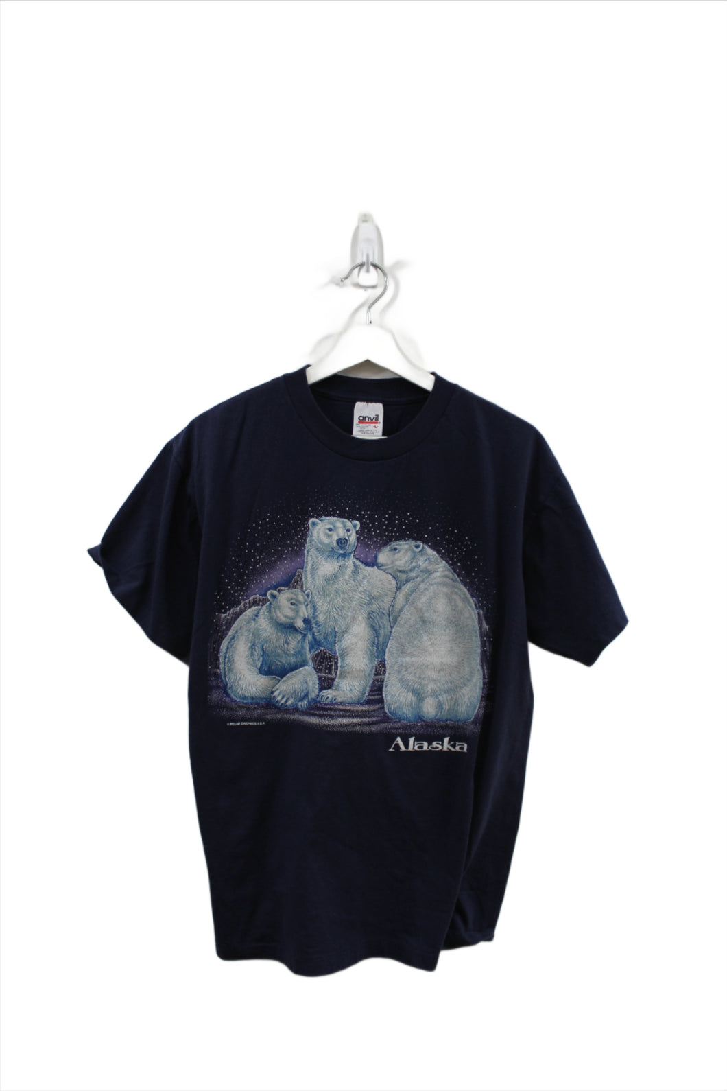X - Vintage Single Stitch Alaska Polar Bear Anvil Tag Tee
