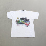 F- Vintage 1992 A&W Hot Summer Night Car Single Stitch Tee