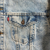 J- Vintage 90s Levi’s 70508  Acid Wash Made In USA Denim Trucker Jacket - XL