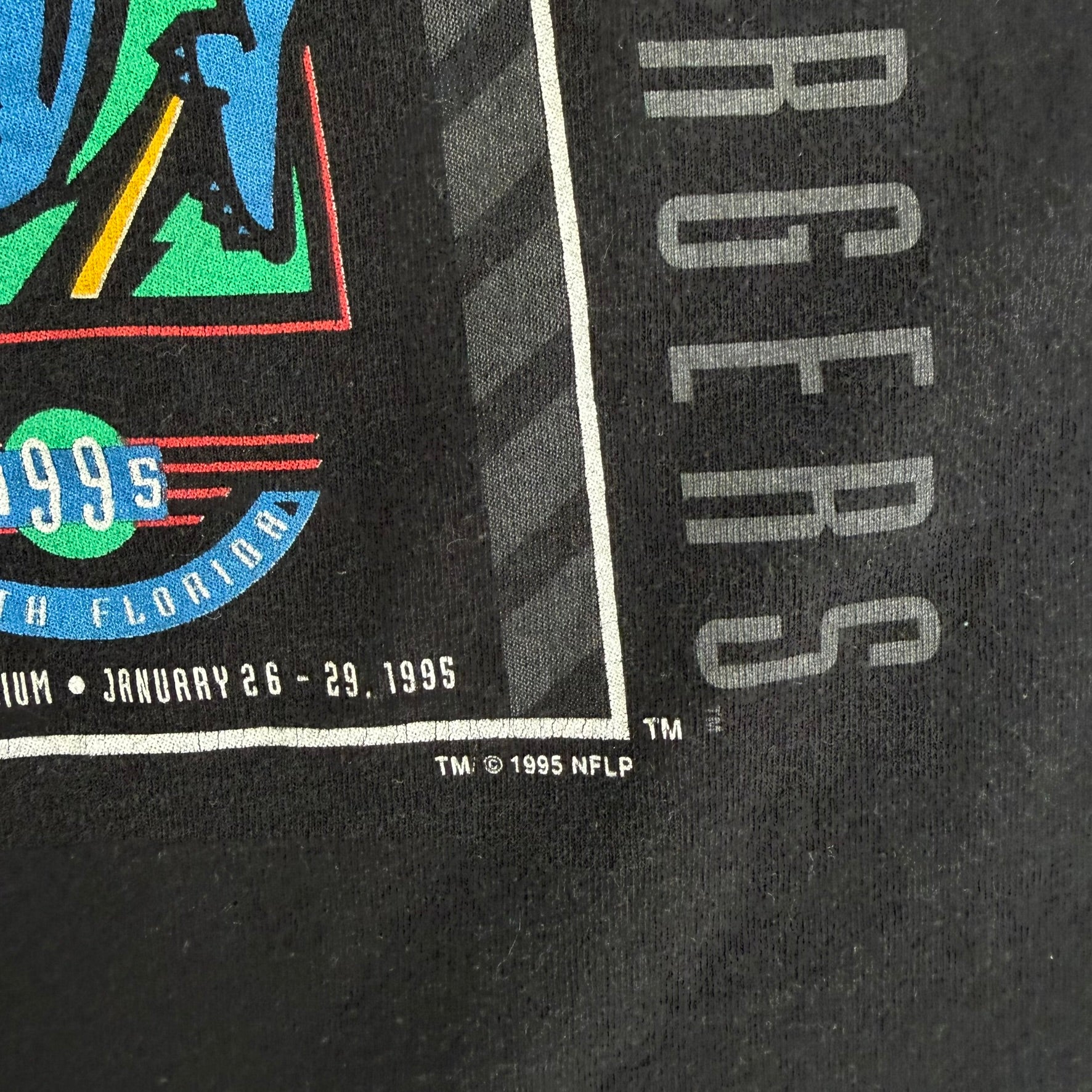 J- Vintage '95 NFL Experience Super Bowl 29 Chargers Vs 49ers Made In USA Single Stitch Tee - XL
