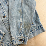 J- Vintage 90s Levi’s 70508  Acid Wash Made In USA Denim Trucker Jacket - XL