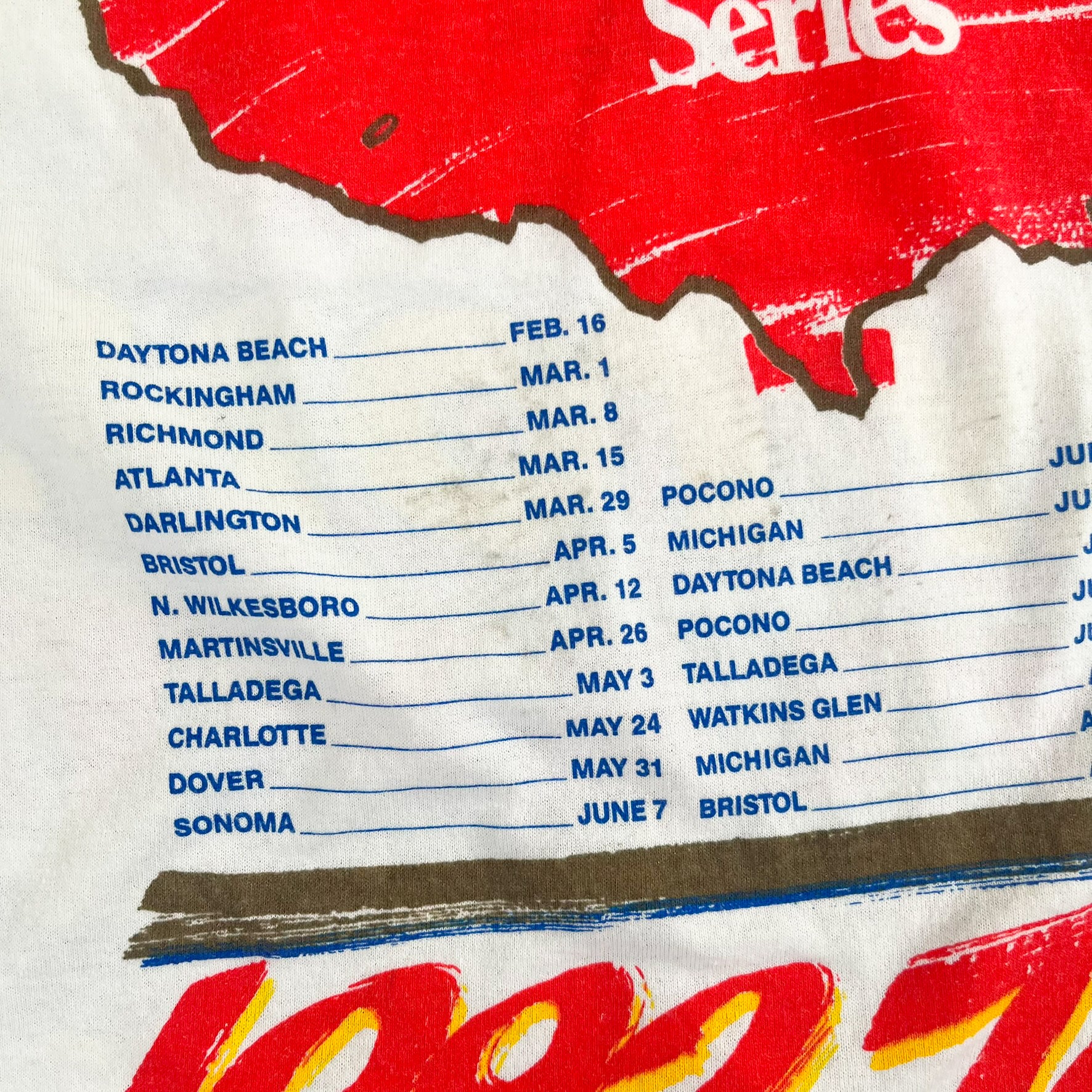 F- Vintage '92 Nascar Winston Cup Graphic Pocket Tee