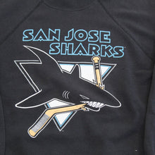 Load image into Gallery viewer, F- Vintage San Jose Sharks NHL Logo &amp; Text Crewneck
