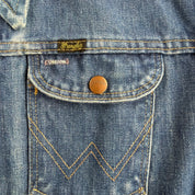 J- Vintage 70s Wrangler 4 Pockets Made In USA Denim Trucker Jacket - 46 Long (fits L)
