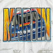 F- Vintage Nascar Valvoline Mark Martin Car Single Stitch Tee