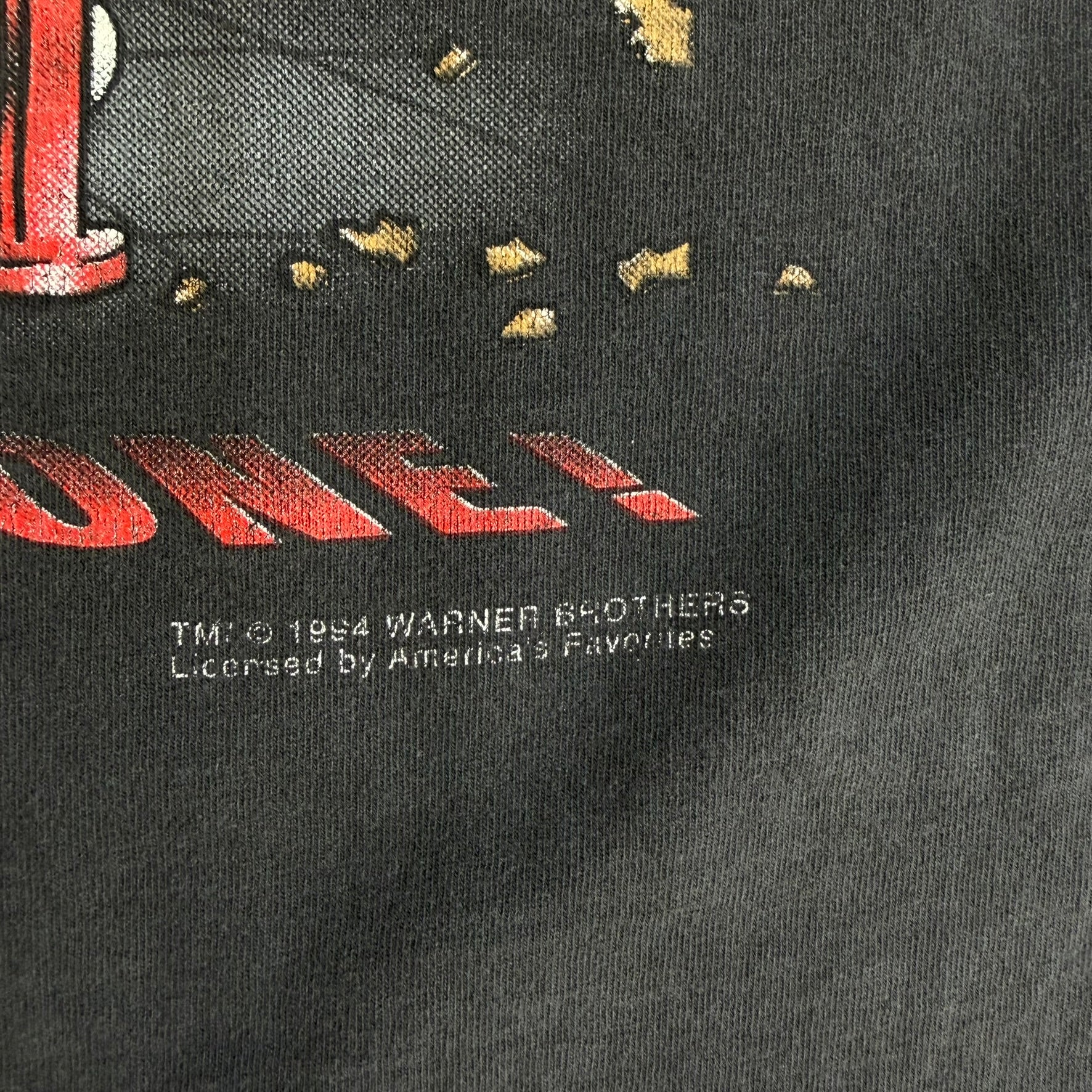 J- Vintage '94 San Francsico 49ers NFL Looney Tunes Tazmanian Devil Graphic Made In USA Single Stitch Tee - 4XL