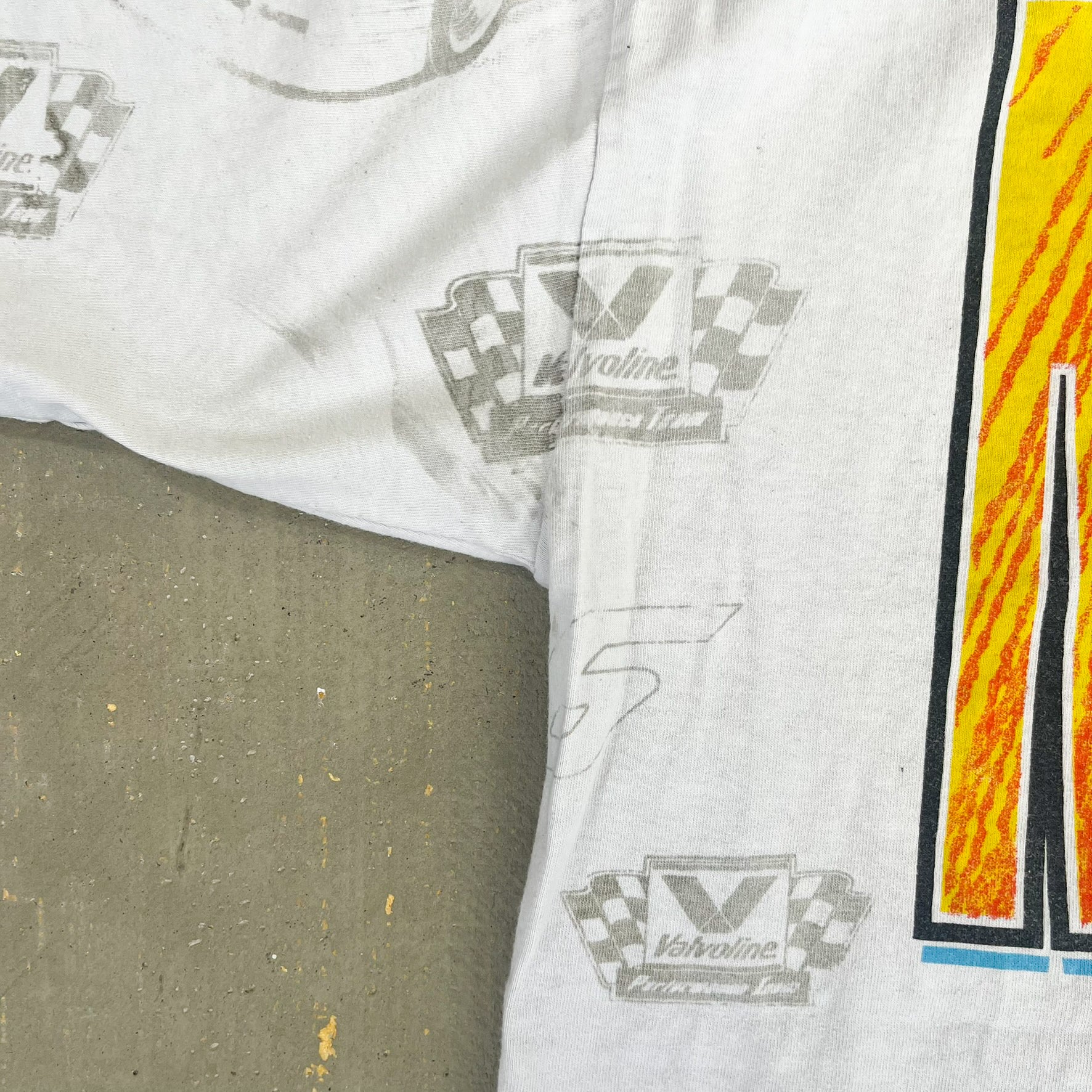 F- Vintage Nascar Valvoline Mark Martin Car Single Stitch Tee