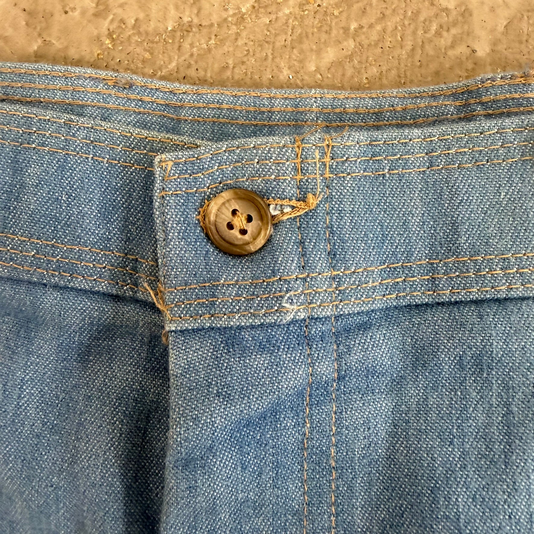 J- Vintage 70s Levi’s Orange Tab Action Slacks Light Blue Flare Pants - 33x31
