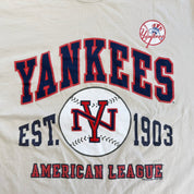 J- Vintage '97 New York Yankees MLB American League Pro Player Made In USA Single Stitch Tee - XL