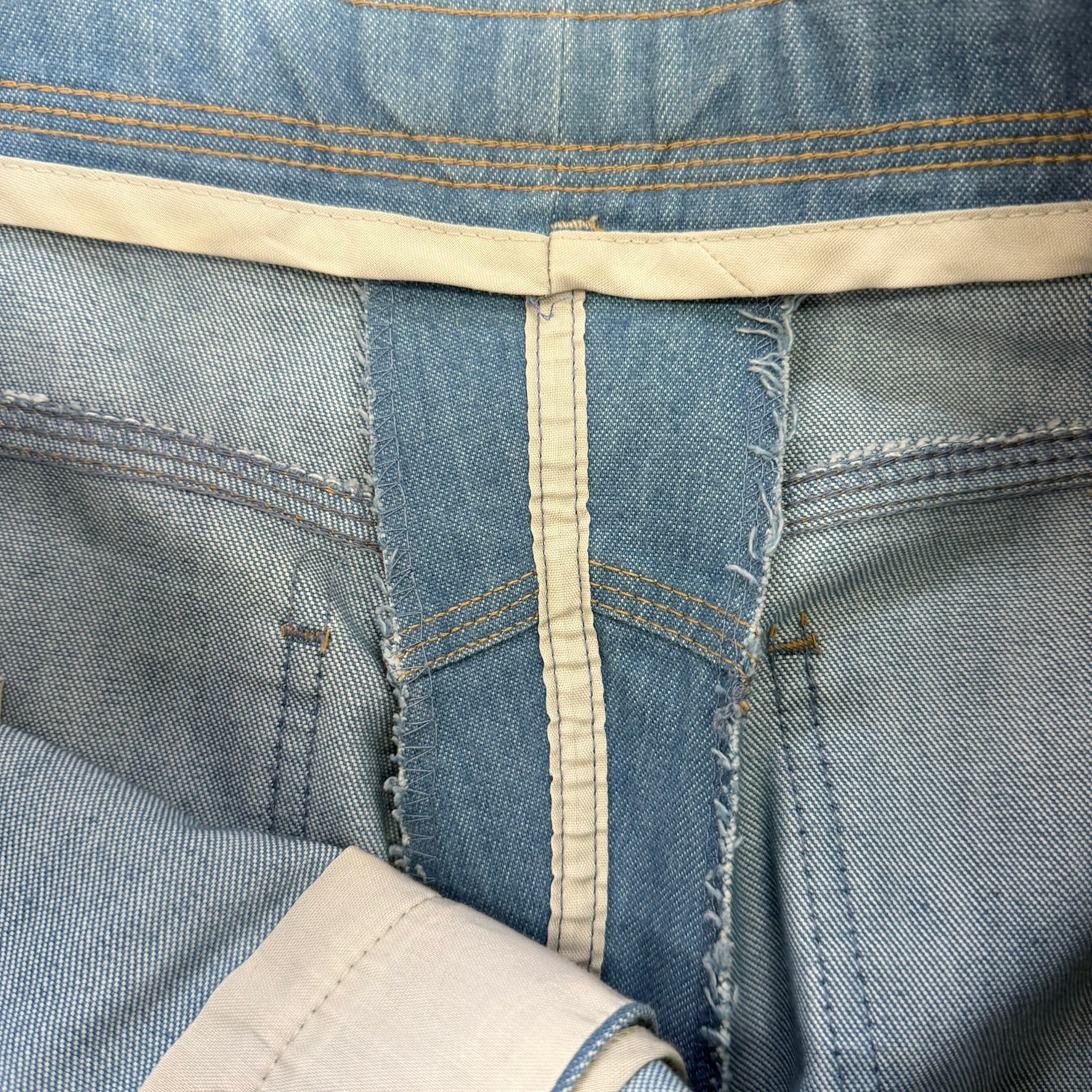 J- Vintage 70s Levi’s Orange Tab Action Slacks Light Blue Flare Pants - 33x31