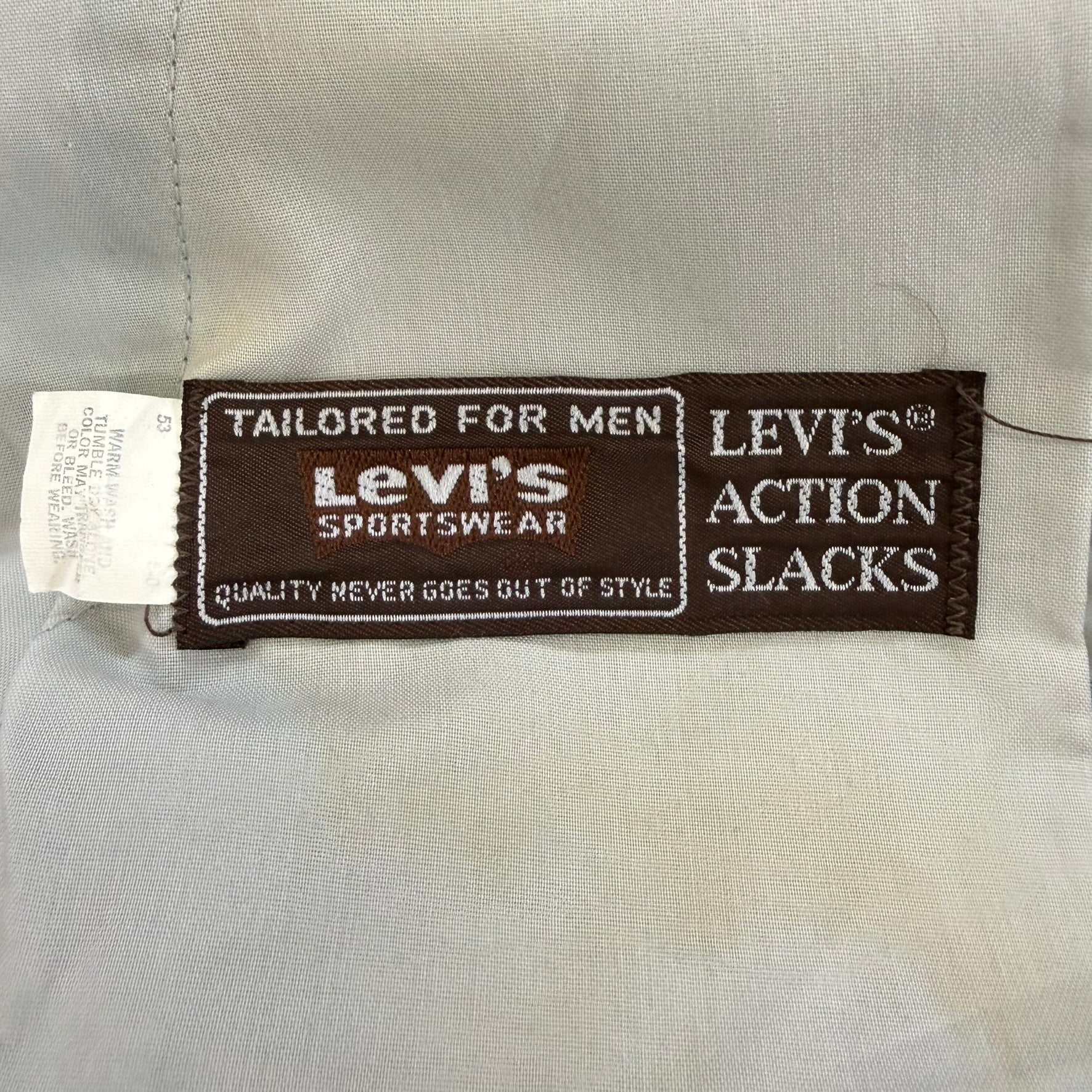 J- Vintage 70s Levi’s Orange Tab Action Slacks Light Blue Flare Pants - 33x31
