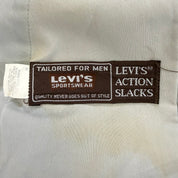 J- Vintage 70s Levi’s Orange Tab Action Slacks Light Blue Flare Pants - 33x31