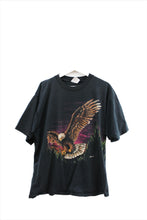 Load image into Gallery viewer, X - Vintage Single Stitch Eagle Flying Over Forest &amp; Sunset Tee
