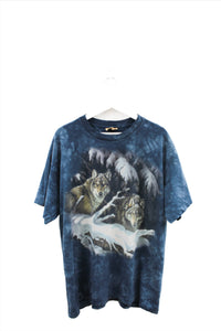X - Vintage The Mountain Wolves Under Snow Covered Tree Tee