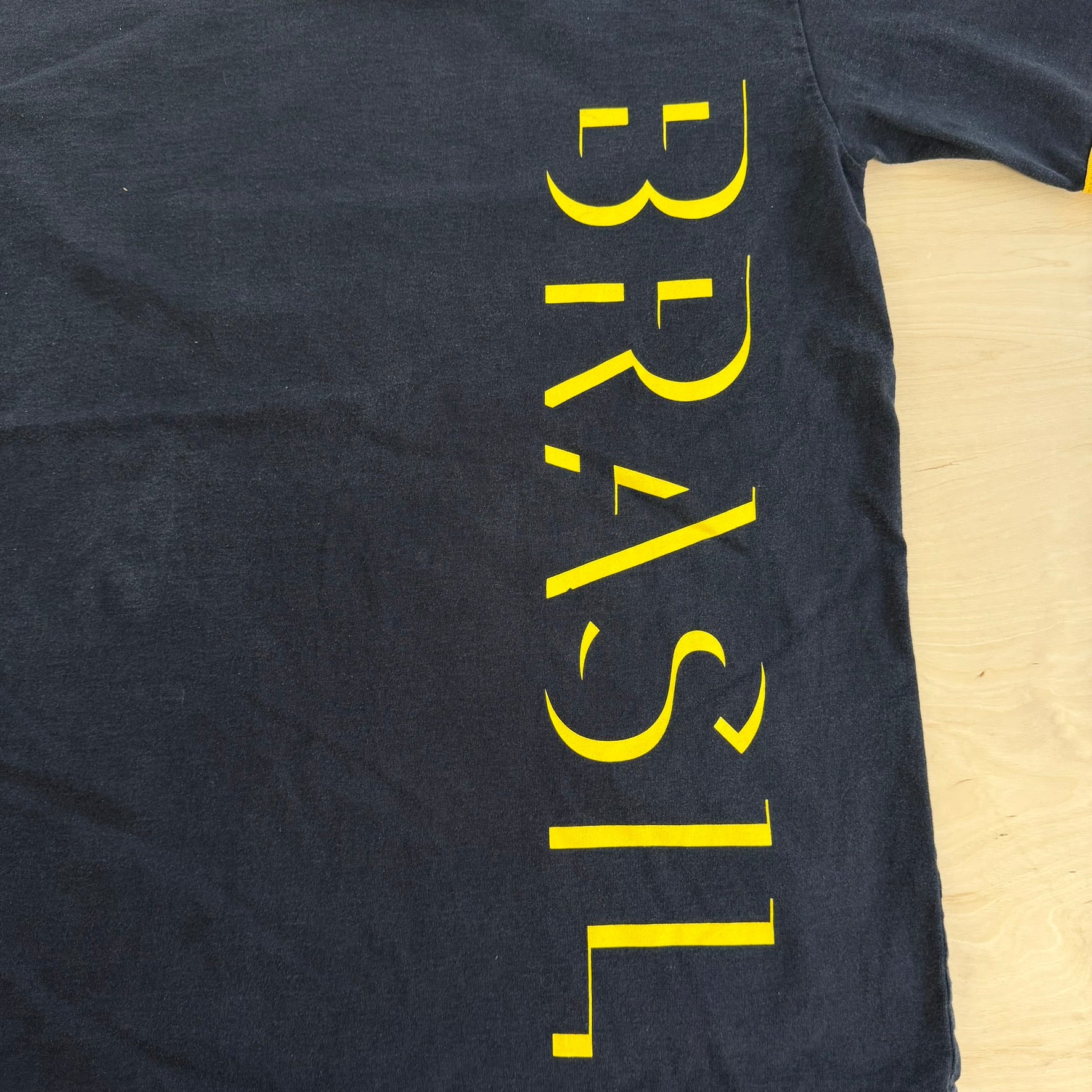 J- Vintage Adidas Brazil National Soccer Team Text Ringer Tee - XL