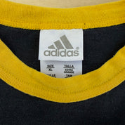 J- Vintage Adidas Brazil National Soccer Team Text Ringer Tee - XL