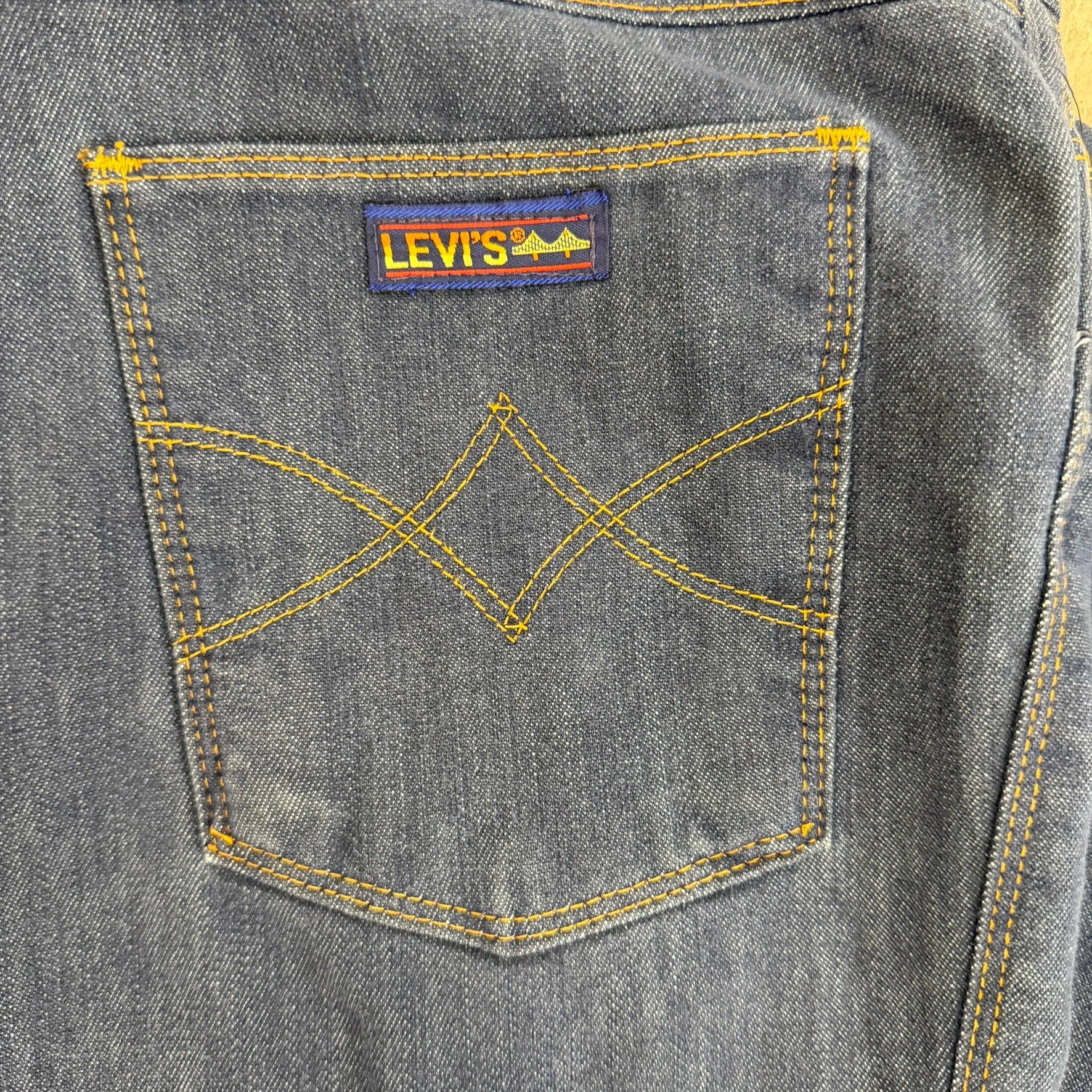 J- Vintage 70s Levi’s Action Slacks Straight Legs Denim Jeans - 36x29