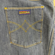 J- Vintage 70s Levi’s Action Slacks Straight Legs Denim Jeans - 36x29