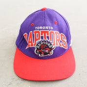 F- Vintage Toronto Raptors NBA Mitchell & Ness Old Logo & Text Snapback Hat