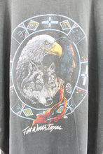 Load image into Gallery viewer, X - Vintage Single Stitch Forth Worth Texas Eagle &amp; Wolf Graphic Tee
