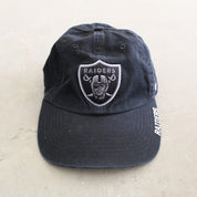 F- Vintage Oakland Raiders NFL 47Brand Logo & Text Strapback Hat
