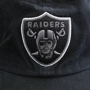 F- Vintage Oakland Raiders NFL 47Brand Logo & Text Strapback Hat