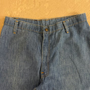 J- Vintage 70s/80s Levi’s Orange Tab Lightweight Denim Chambray Wide Leg Pants - 32x32