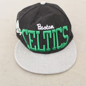 F- Vintage Boston Celtics NBA Mitchell & Ness Text Snapback Hat