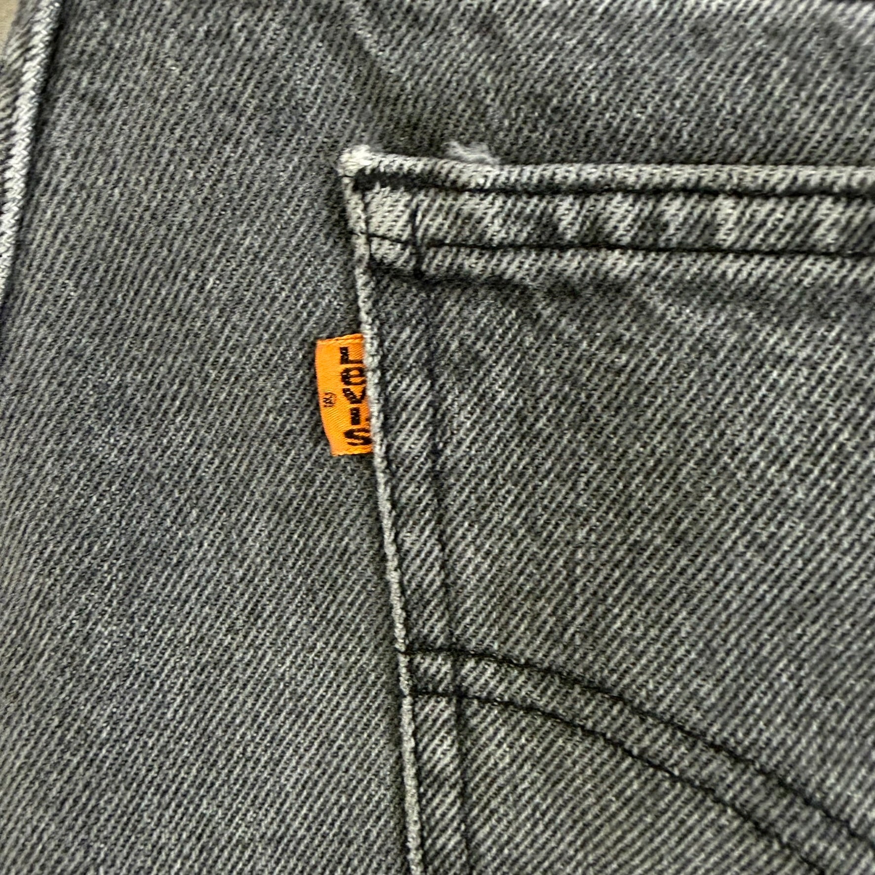 J- Vintage Levi’s Orange Tab Black/Grey Wash Jeans - 33x31 (fits 32x31)