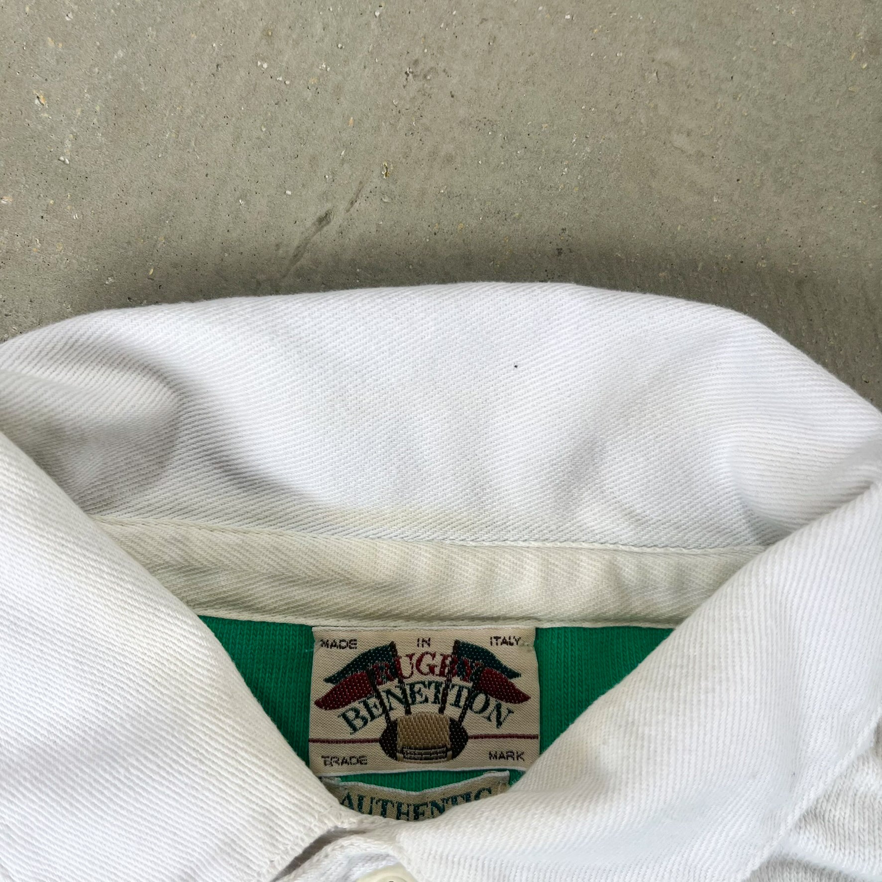 F- Vintage Benetton Rugby Club Authentic Made In Italy Rugby Shirt