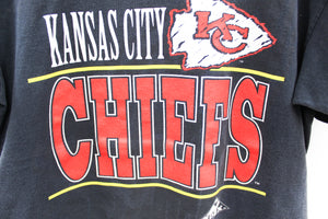 X - Vintage Single Stitch Apex One NFL Kansas City Chiefs Script & Logo Tee