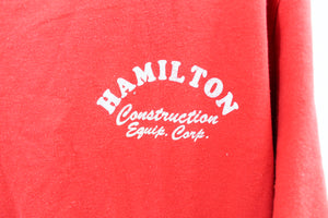 X - Vintage Single Stitch Hamilton Construction Equipment Jerzees Tag Tee
