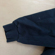 J- Vintage 90s Nike Embroidered Swoosh Made In USA Black Crewneck - XL