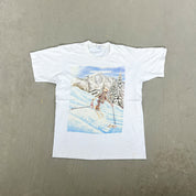 F- Vintage '91 Grateful Dead Skying Skeleton Graphic Single Stitch Tee