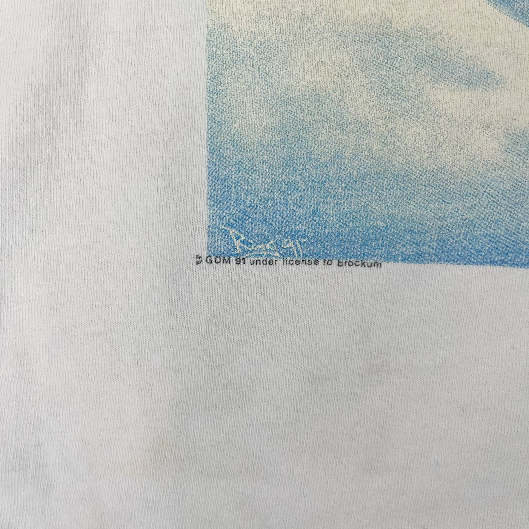 F- Vintage '91 Grateful Dead Skying Skeleton Graphic Single Stitch Tee
