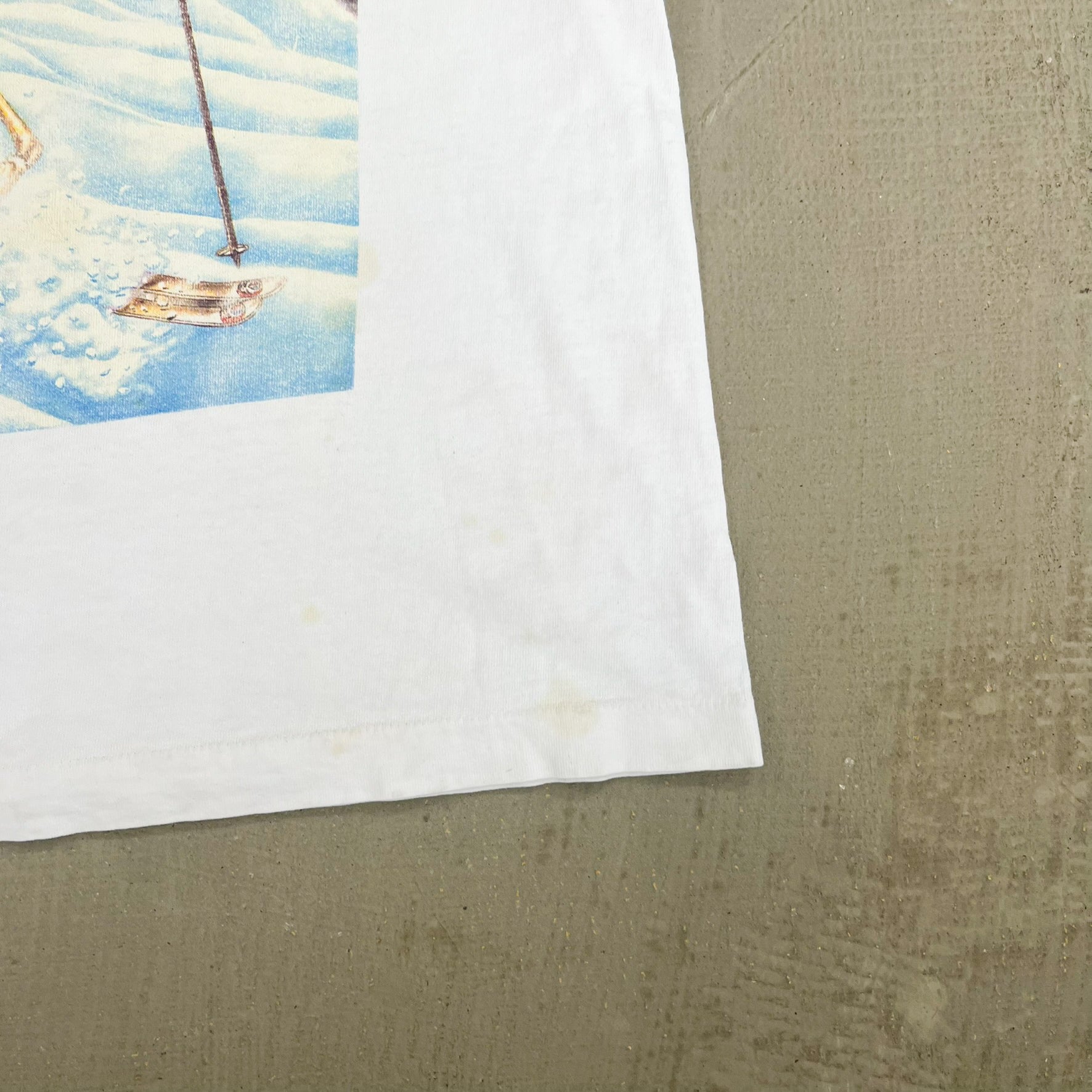 F- Vintage '91 Grateful Dead Skying Skeleton Graphic Single Stitch Tee
