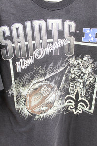 X - Vintage 1993 NFL New Orleans Saints Graphic Hanes Heavyweight Tee