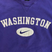 J- Vintage Nike Team Washington Huskies Embroidered Text & Swoosh Crewneck- XL
