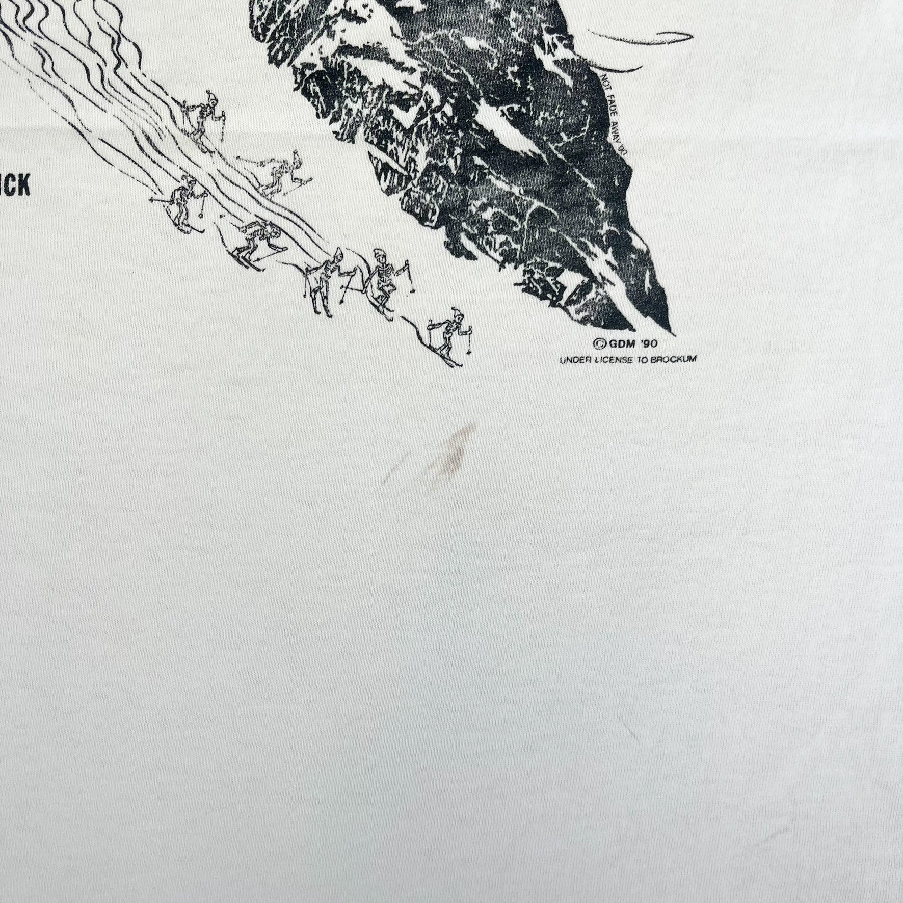 F- Vintage '91 Grateful Dead Skying Skeleton Graphic Single Stitch Tee