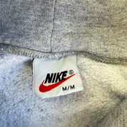 J- Vintage 90s Nike Embroidered Center Swoosh Grey Hoodie - M